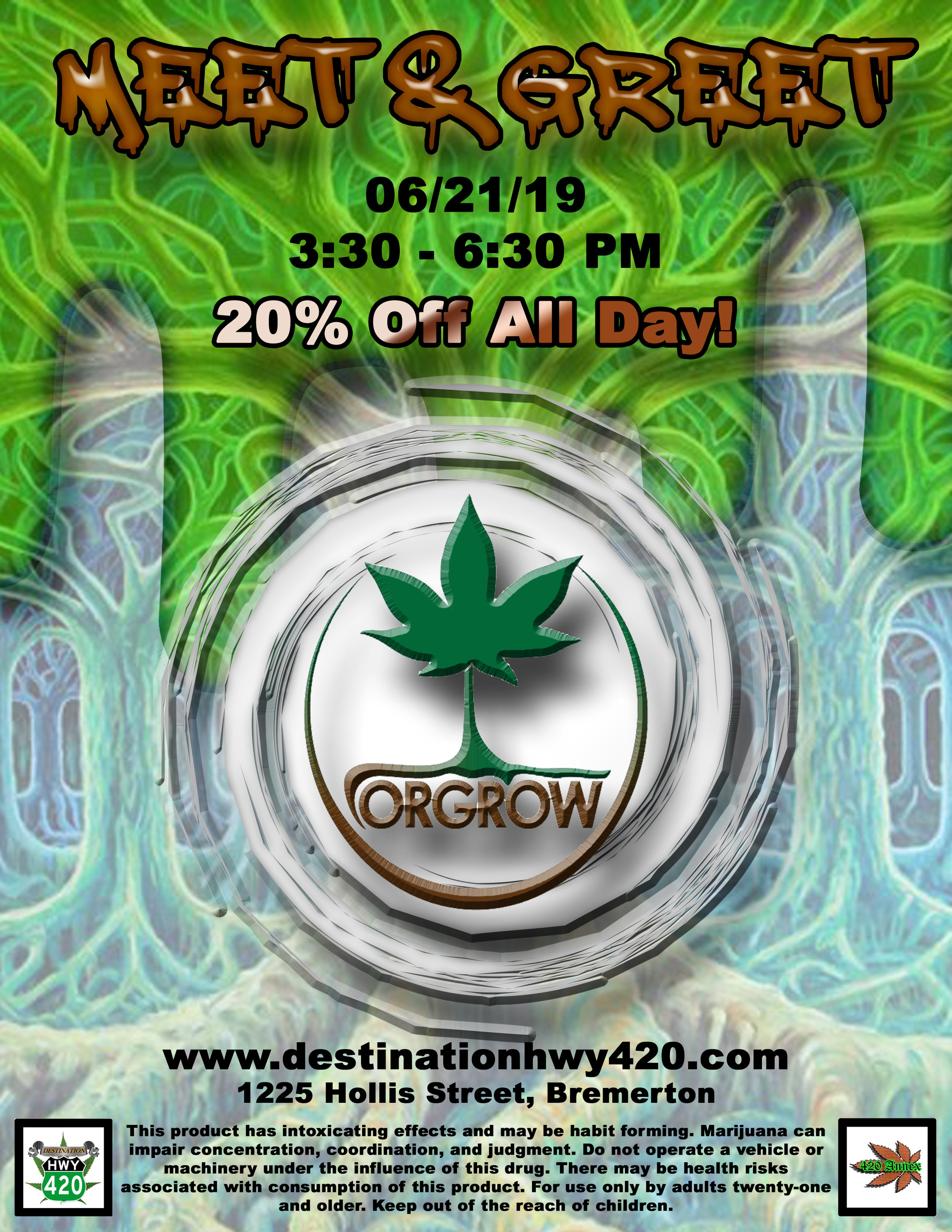 Orgrow is a Tier-3 marijuana producer/processor based out of Yakima Valley, WA. Orgrow produces marijuana flower, prerolled joints, infused joints, edibles, and concentrates. Orgrow products are available at Destination HWY 420 Bremerton!