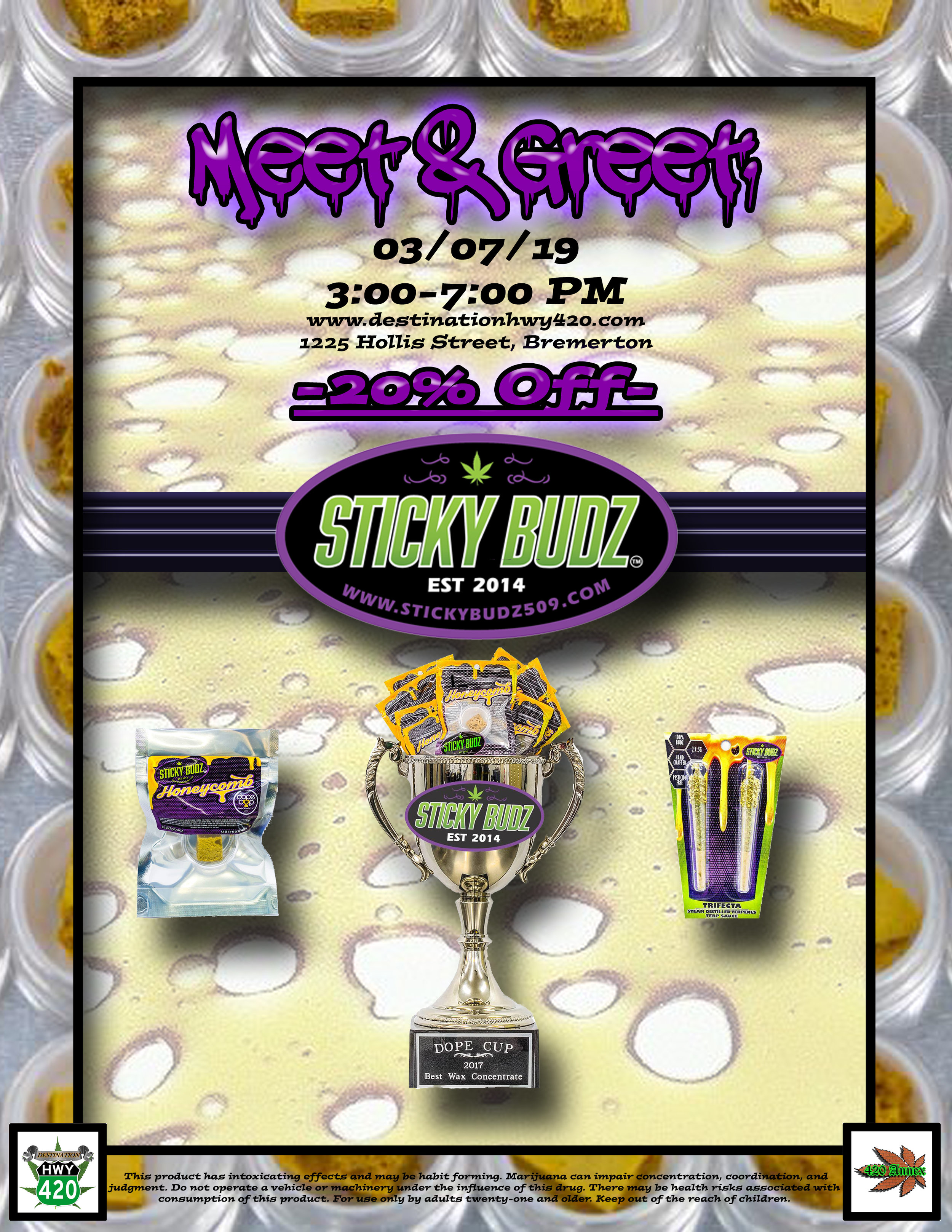 Sticky Budz was one of the first recreational cannabis producer/processors in Washington State. Before the recreational marijuana industry was established, Sticky Budz was the only medical marijuana store in the Yakima area. In addition to a rich history within the cannabis community, Sticky Budz has won several extremely competitive cannabis industry awards.